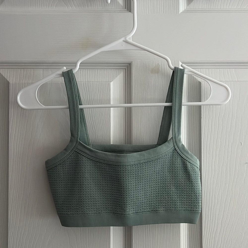 Garage waffle extra crop tank top
